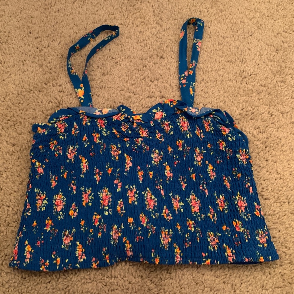 Blue Cami Crop Top